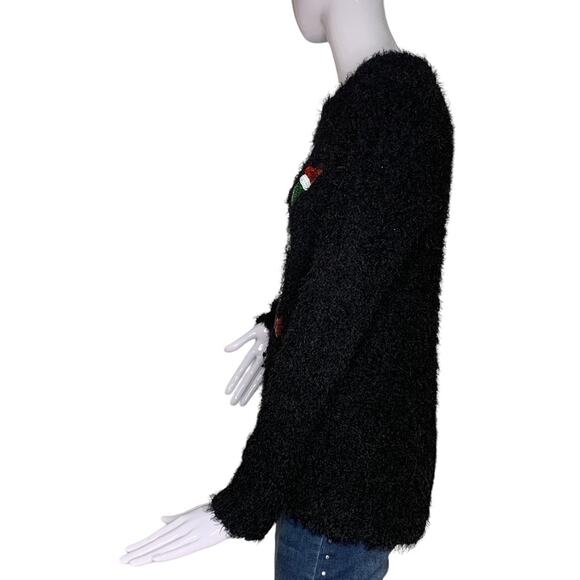 No Boundaries Junior’s Christmas Ugly Sweater Size Junior XL 15/17 Black - Picture 4 of 9